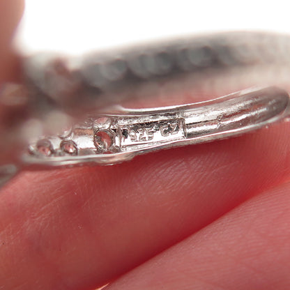 925 Sterling Silver Round-Cut C Z Engagement Ring Size 8