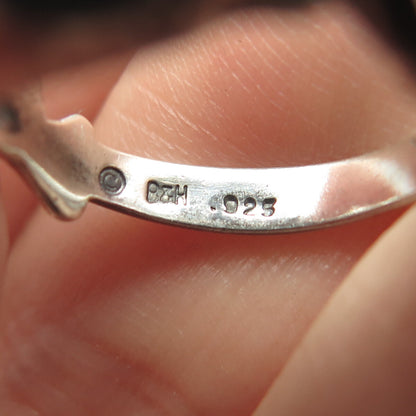 925 Sterling Silver Vintage Friendly Dolphin Ring Size 5