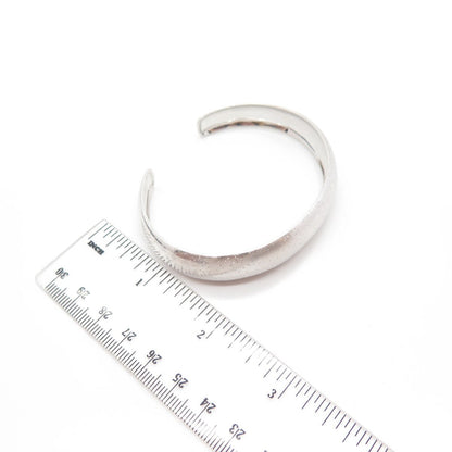 925 Sterling Silver Vintage Classic Adjustable Cuff Bracelet 7.5"