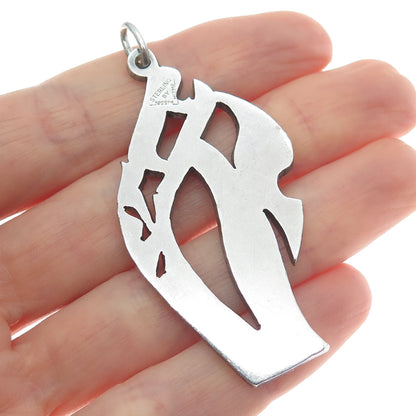 NISSIM HIZME 925 Sterling Silver Vintage Judaica Pendant
