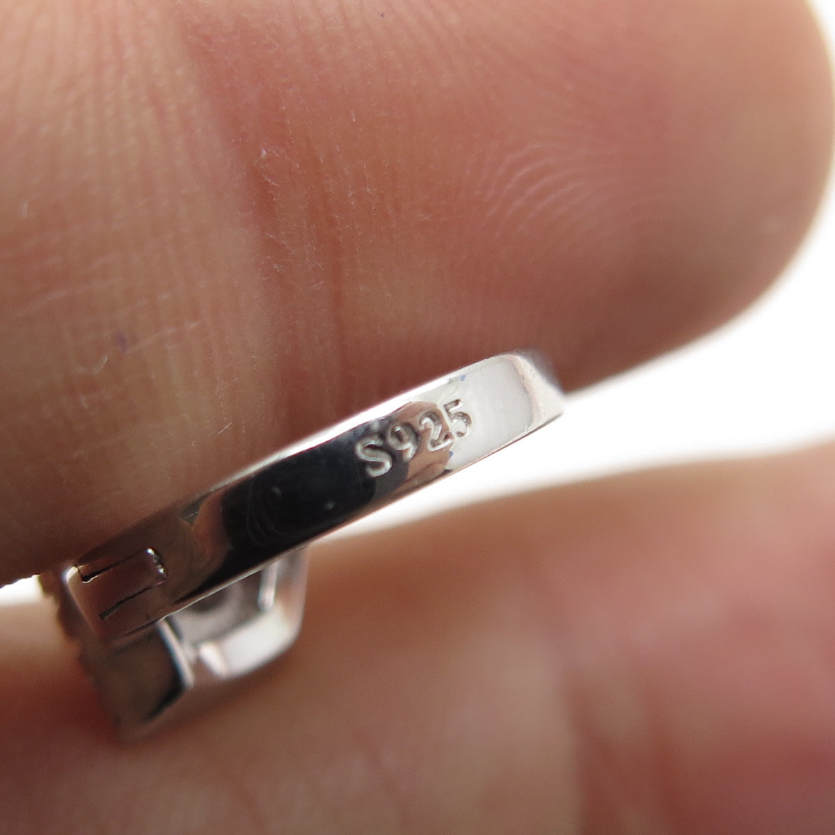 925 Sterling Silver Pink Heart-Cut & White Round-Cut Shaped C Z Hoop Earrings