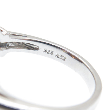925 Sterling Silver ADI Red & Canary Multi-Cut C Z Ring Size 7.25
