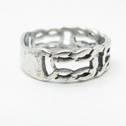 925 Sterling Silver Vintage Knot Band Ring Size 9.75