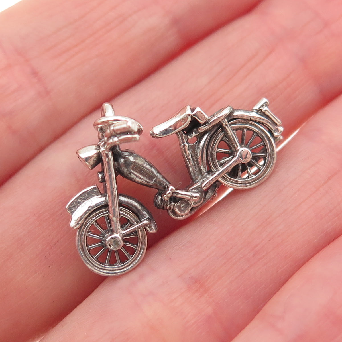 Payton Pepper & Sons 925 Sterling Vintage 1971 Birmingham Bicycle Charm Pendant