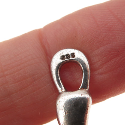 925 Sterling Silver Vintage Fertility Goddess Oxidized Charm Pendant