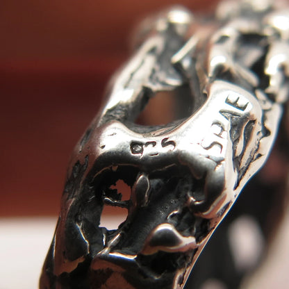925 Sterling Silver Vintage Israel Modernist Domed Ring Size 8