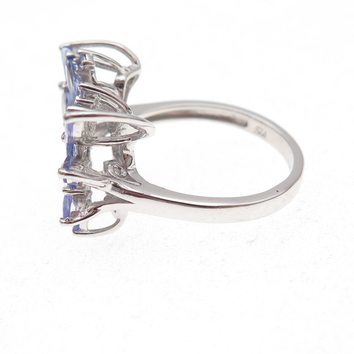 Chuck Clemency 925 Sterling Silver Real Tanzanite Butterfly Ring Size 8.25