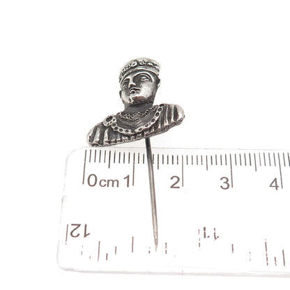 Grant 925 Sterling Silver Vintage Barbarossa Oxidized Lapel Pin