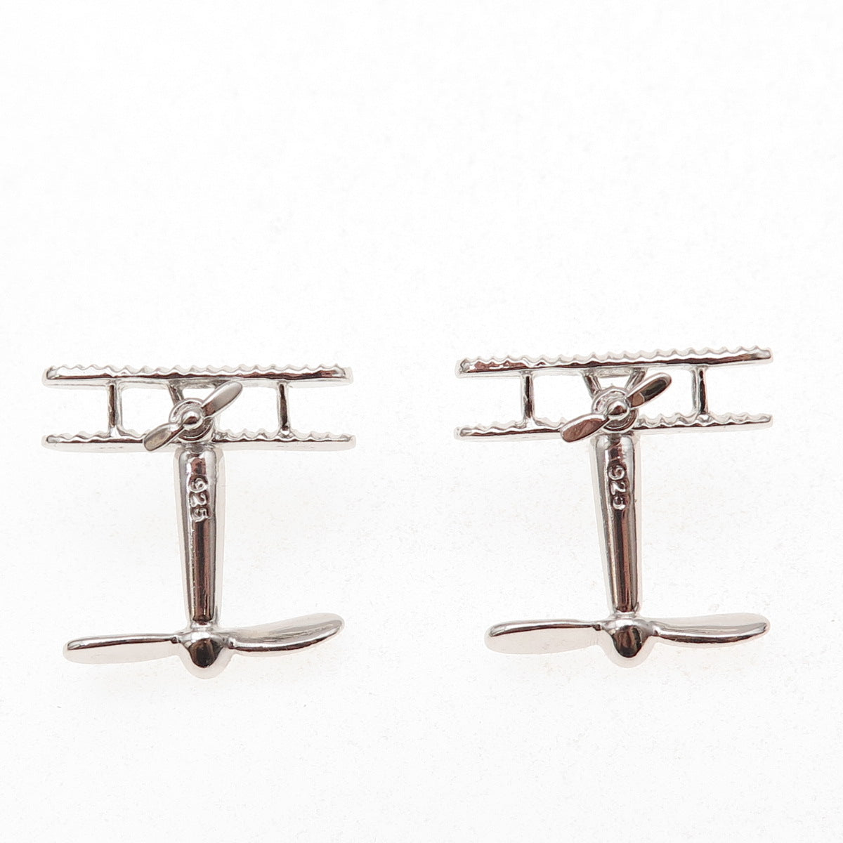 B.A. Ballou 925 Sterling Silver Vintage Airplane Cufflinks