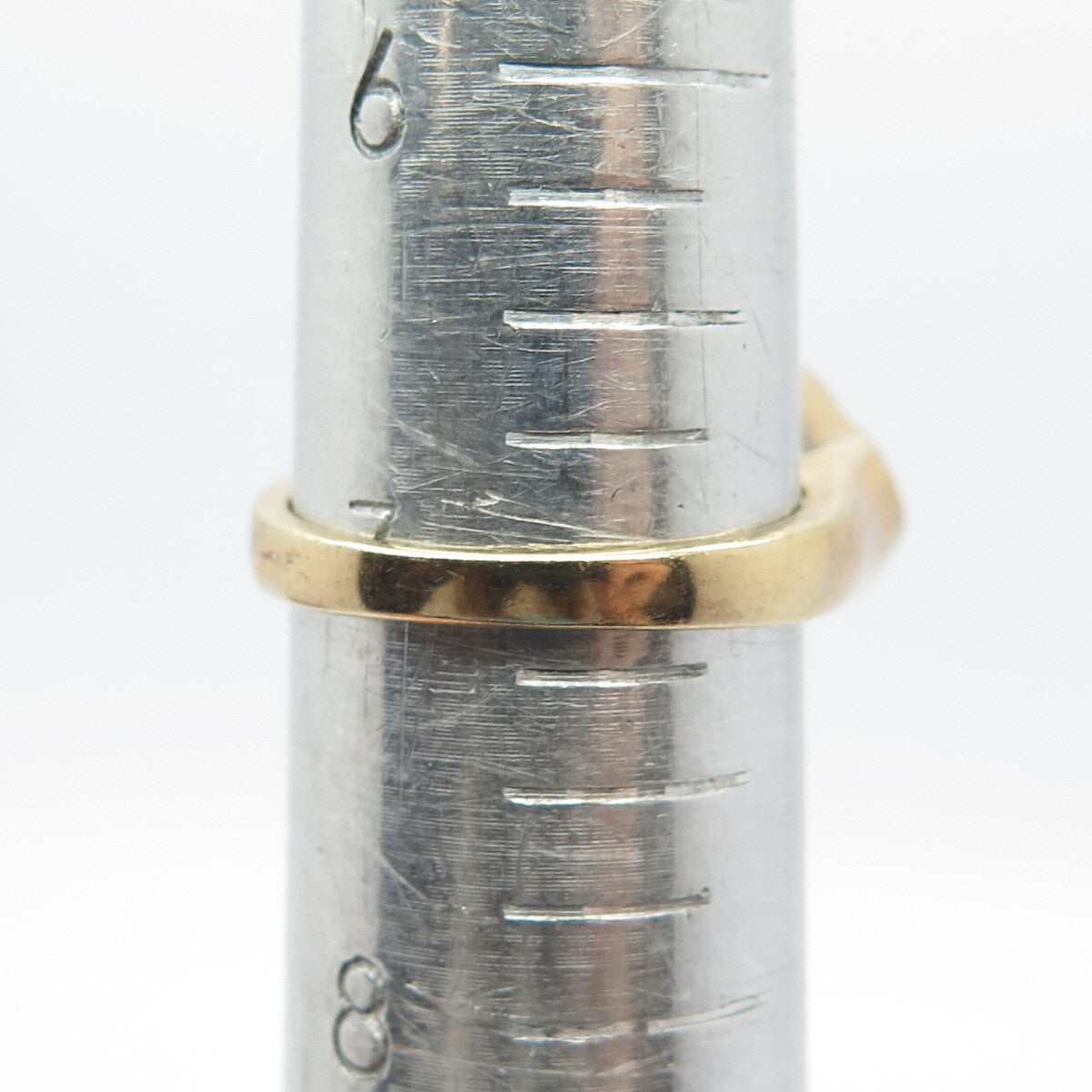 925 Sterling Silver Gold Plated Pave C Z Ring Size 7.25