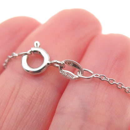 Pianegonda 925 Sterling Silver Italy Multi-Disc Cable Chain Necklace 18"