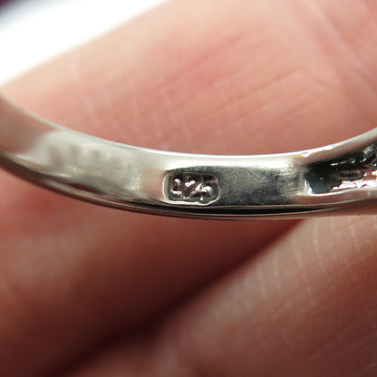 925 Sterling Silver Real Oval-Cut Tourmaline & White Topaz Ring Size 8.75