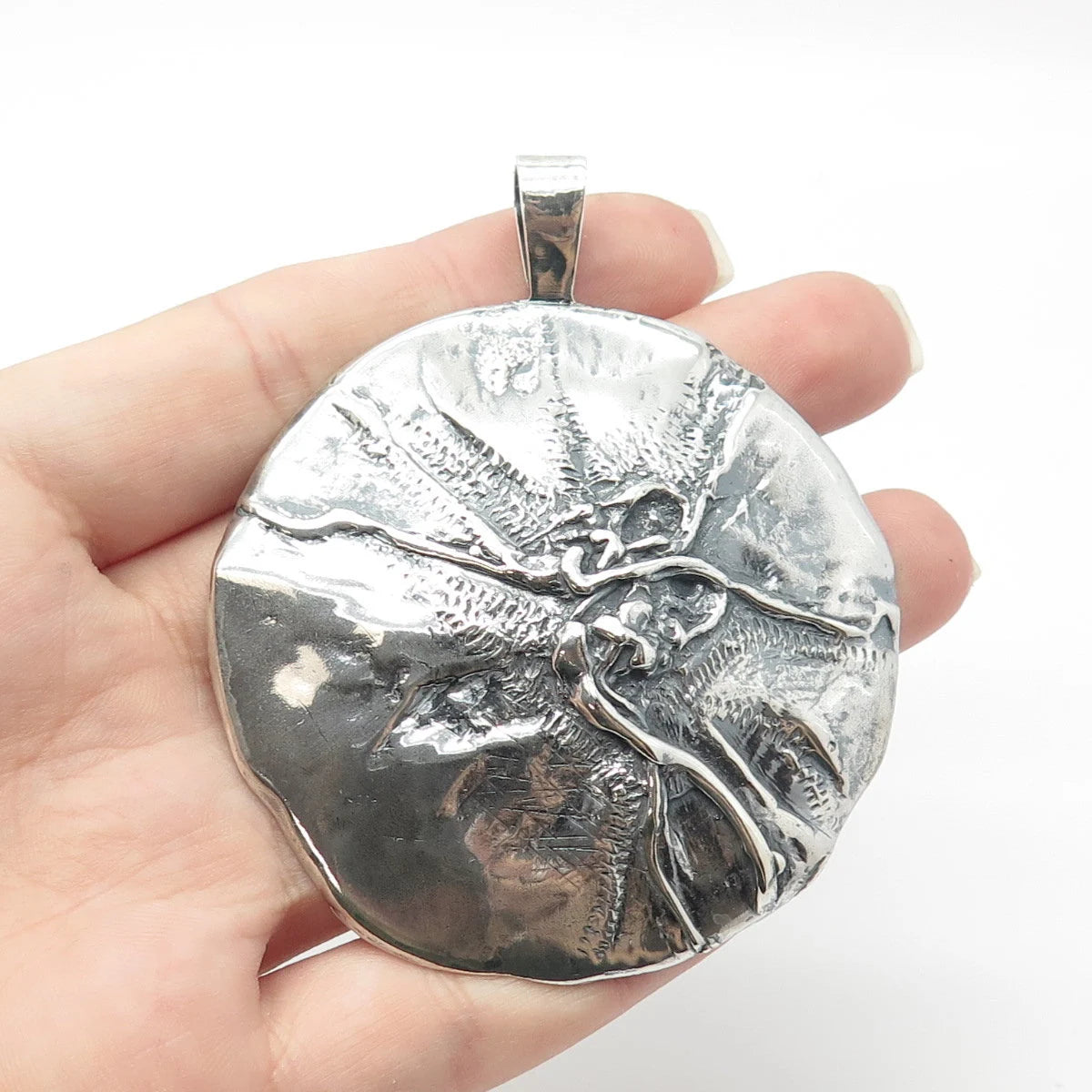 925 Sterling Silver Vintage Modernist Pendant