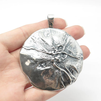 925 Sterling Silver Vintage Modernist Pendant
