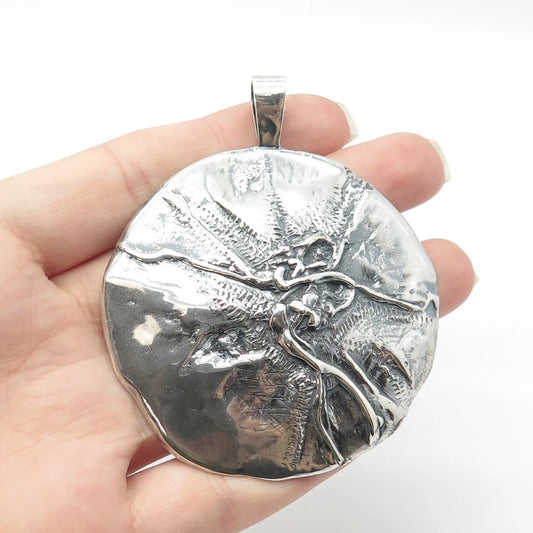 925 Sterling Silver Vintage Modernist Pendant