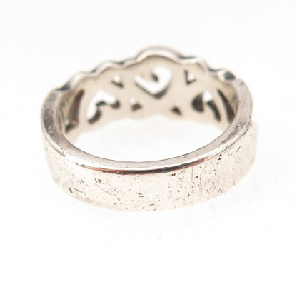 Tiffany & Co. Paloma Picasso Sterling Silver Vintage Loving Heart Ring Size 6.75