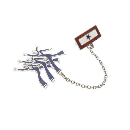 925 Sterling Silver Antique WWII Enamel US Army Air Force Pin Brooch