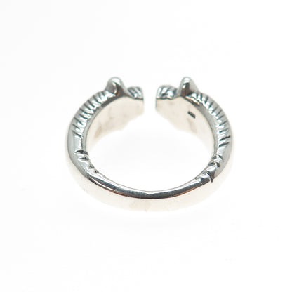 925 Sterling Silver Vintage Modernist Adjustable Ring Size 8.5