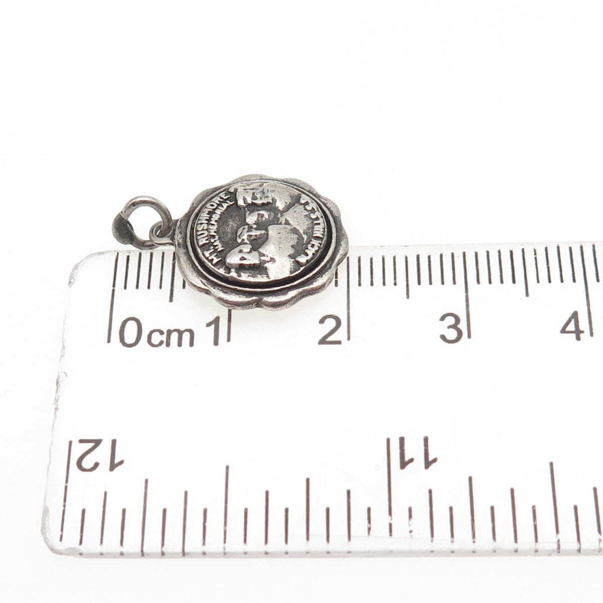 BATES & KLINKE 925 Sterling Silver Antique Art Deco Mount Rushmore Mini Pendant