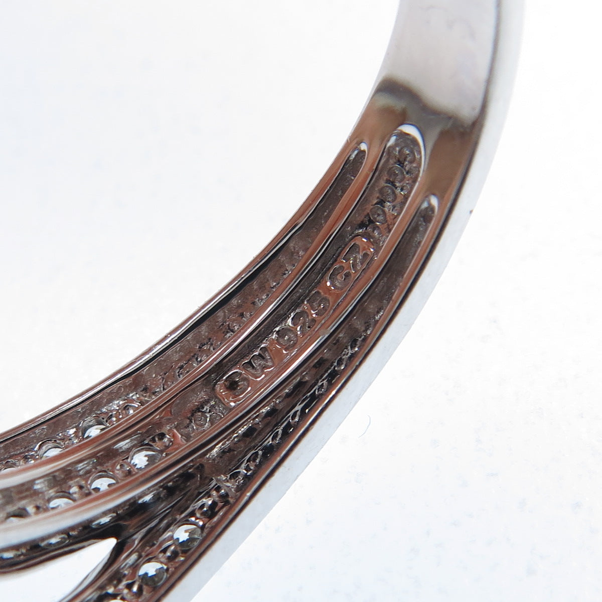 925 Sterling Silver Lab-Created Sapphire & Round-Cut C Z Ring Size 11.25