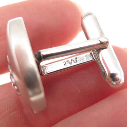 David Yurman 925 Sterling Silver Vintage Classic Cable Cushion Cufflinks