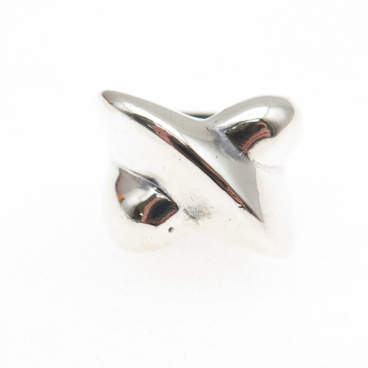 JAD Gioia Clavenzani & Ivano Ghinelli Sterling Vintage X-Shape Ring Size 6.75