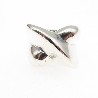 JAD Gioia Clavenzani & Ivano Ghinelli Sterling Vintage X-Shape Ring Size 6.75