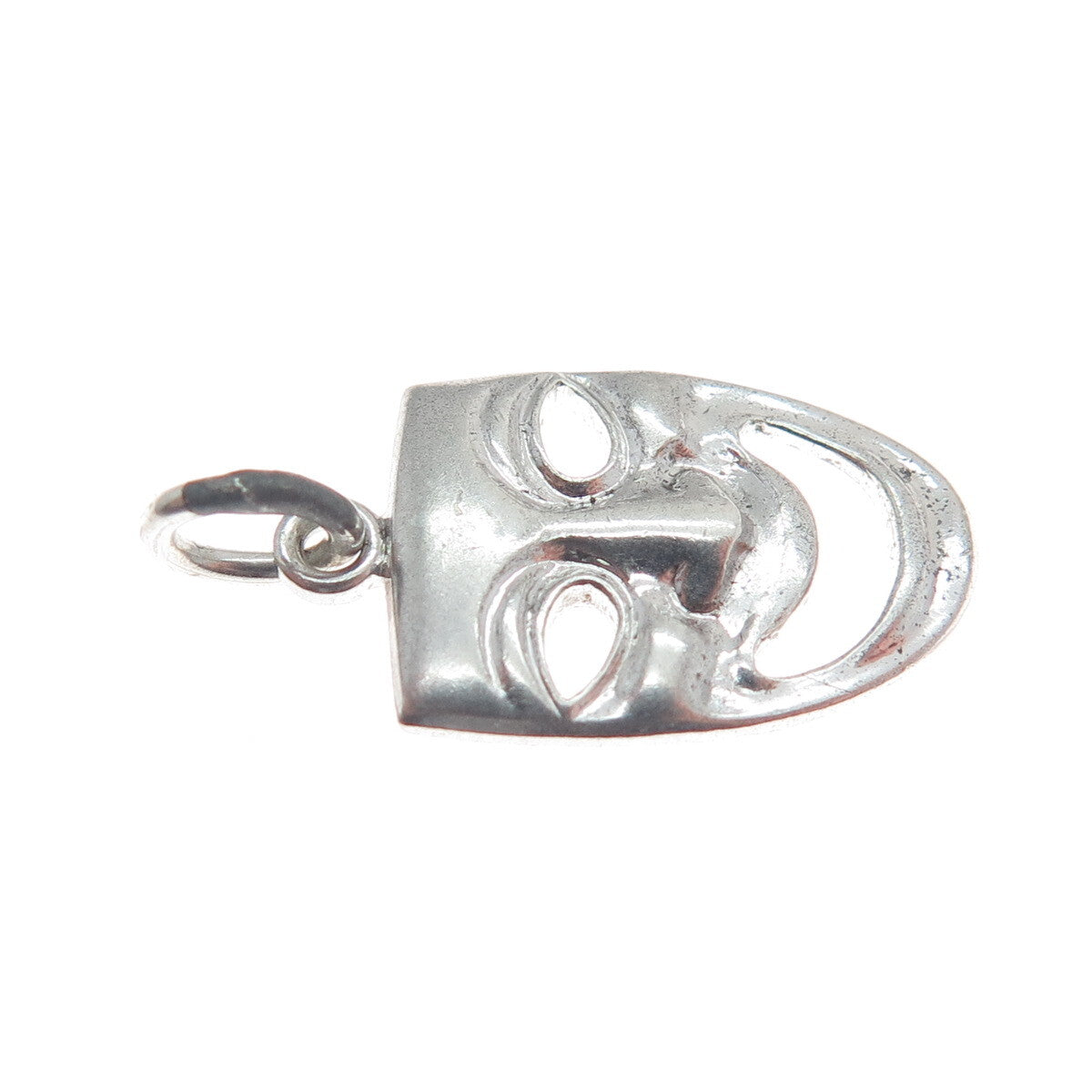 GRIFFITH & SONS 925 Sterling Silver Vintage Comedy Mask Minimalist Charm Pendant