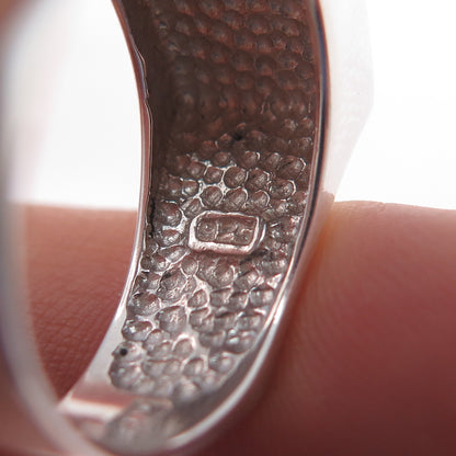 ANNIKA WITT 925 Sterling Silver Vintage Real MOP Modernist Ring Size 9