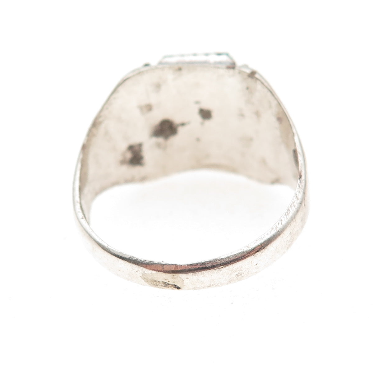 Old Pawn 925 Sterling Silver Vintage Southwestern Turquoise Ring Size 11.5