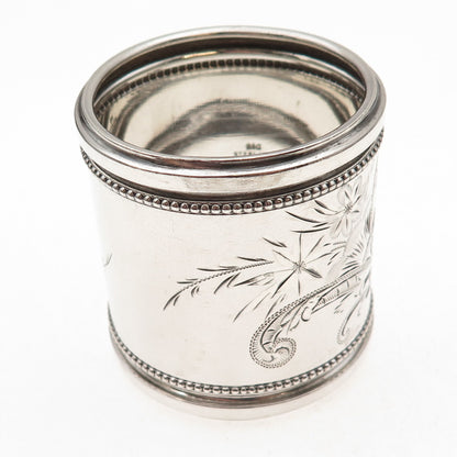 Gorham Sterling Silver Antique Victorian Engraved Mono Napkin Ring Holder #2085