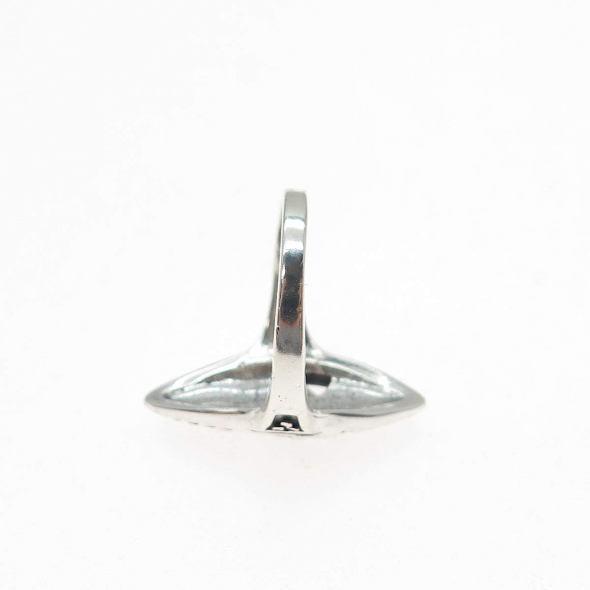 SILVER FOX 925 Sterling Vintage Modernist Dotted Oxidized Ring Size 6.25