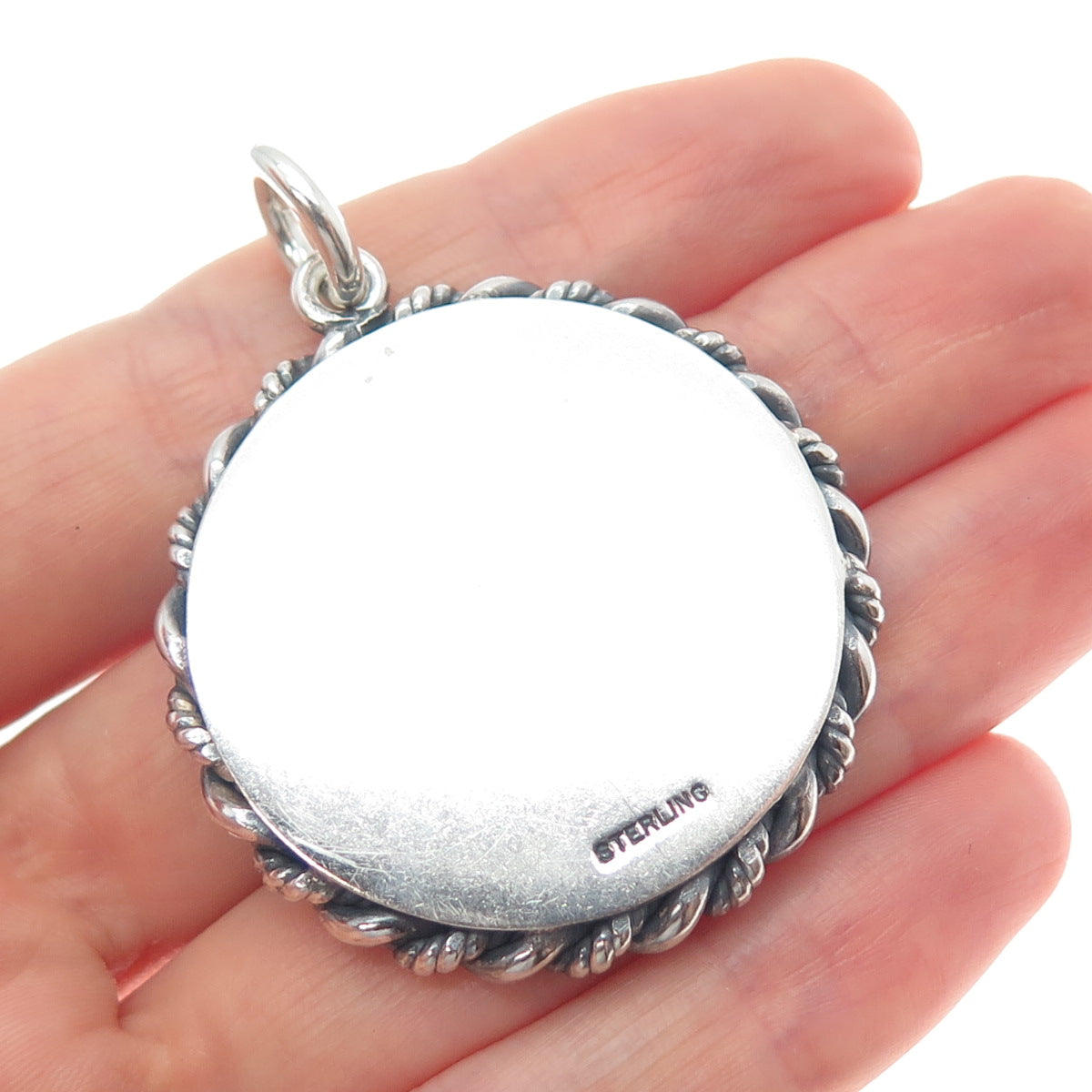925 Sterling Silver Vintage Music Note Oxidized Charm Pendant