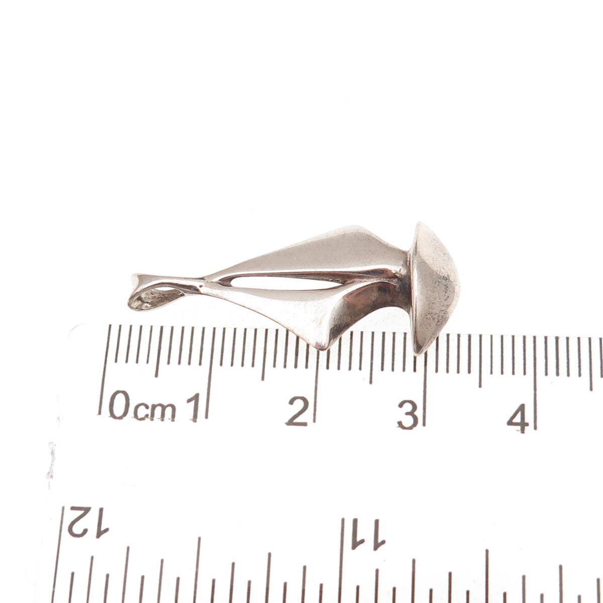925 Sterling Silver Vintage Sailboat Modernist Charm Pendant