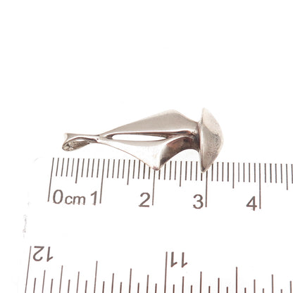 925 Sterling Silver Vintage Sailboat Modernist Charm Pendant