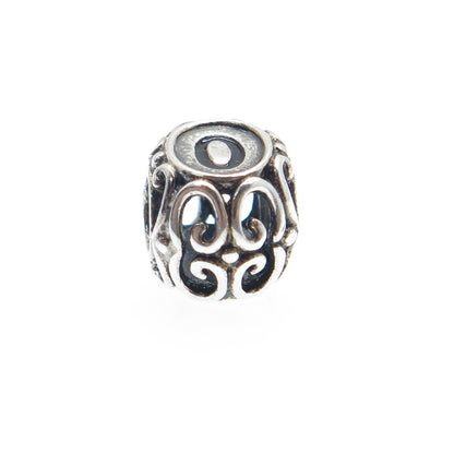 CHAMILIA 925 Sterling Silver Letter O Initial Ornate Bead Charm