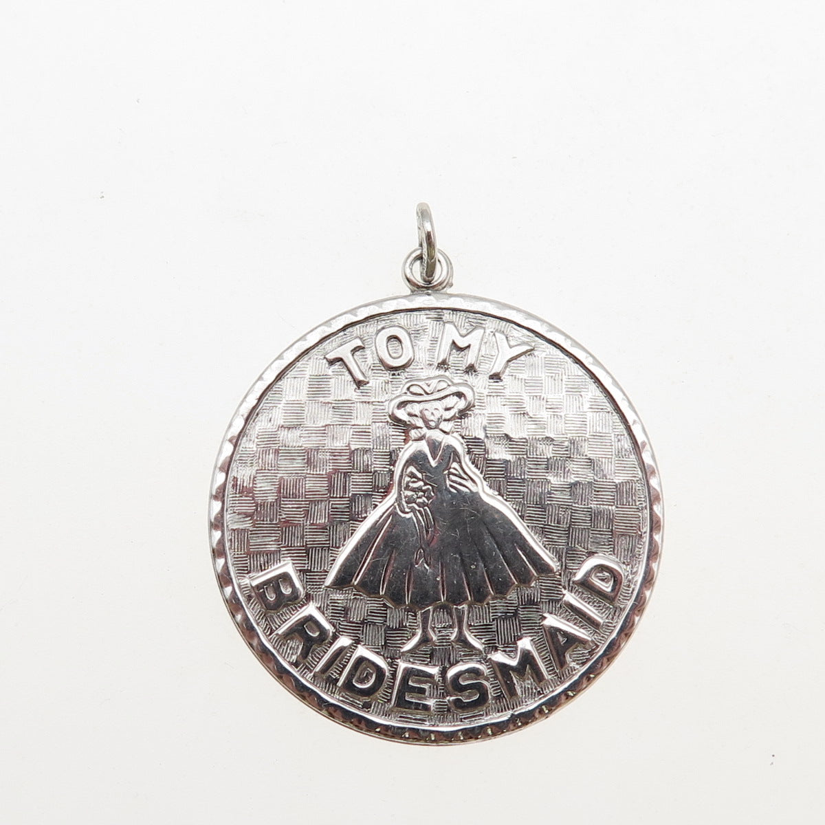 Joseph M. Shanholtz 925 Sterling Silver Vintage To My Bridesmaid Charm Pendant