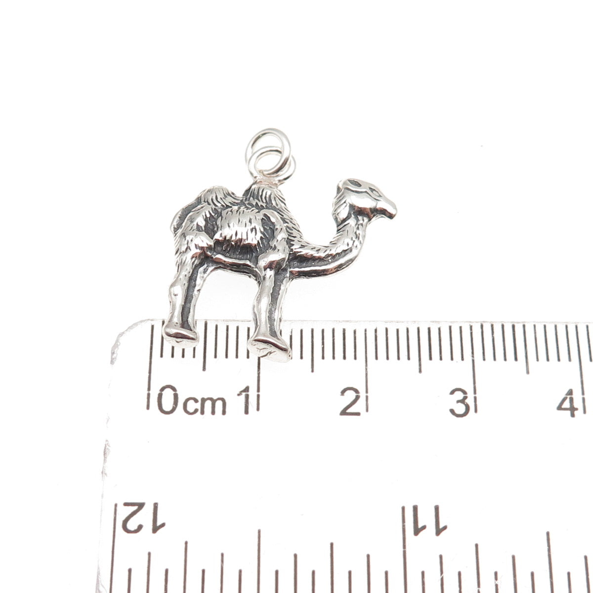 925 Sterling Silver Vintage Camel Oxidized Mini Charm Pendant