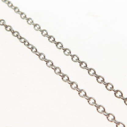 925 Sterling Silver Cable Chain Necklace 16-17"