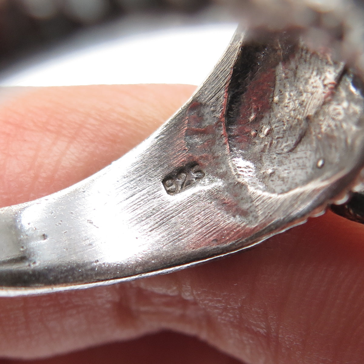 925 Sterling Silver Vintage Aries Zodiac Sign Oxidized Ring Size 11.5