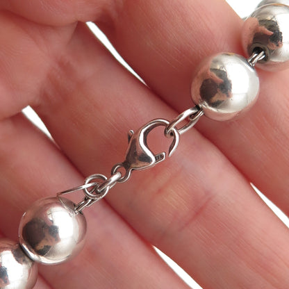 Tiffany & Co. 925 Sterling Silver Vintage HardWear Ball Beaded Bracelet 7.25"