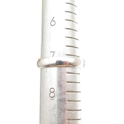 925 Sterling Silver Real Cushion & Round-Cut Peridot White Topaz Ring Size 7.25