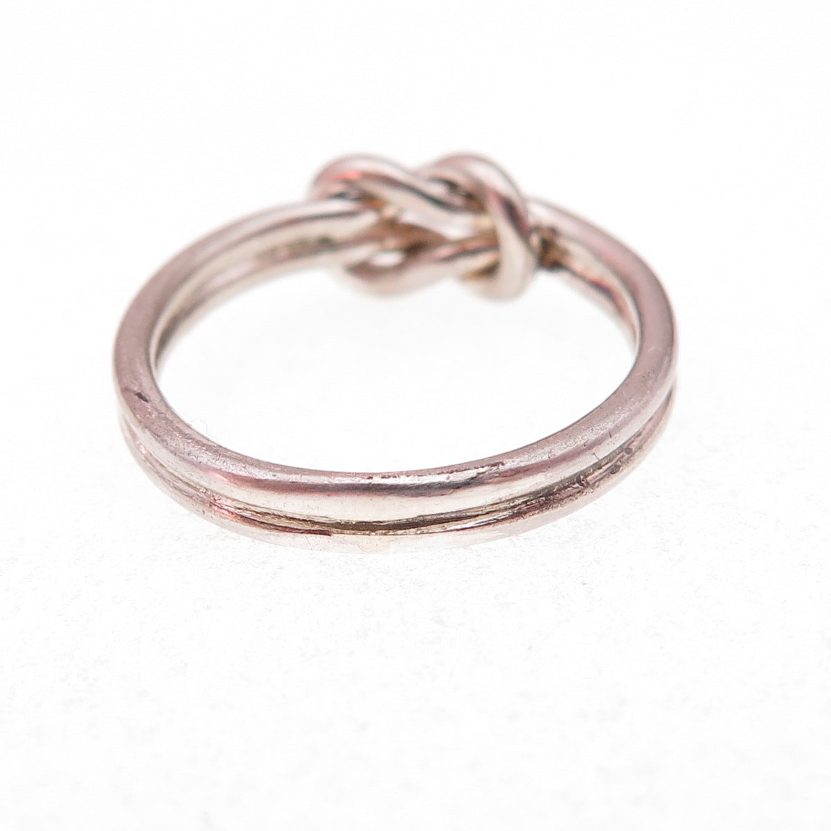 Charles Winston 925 Sterling Silver Vintage Love Knot Oxidized Ring Size 6.75