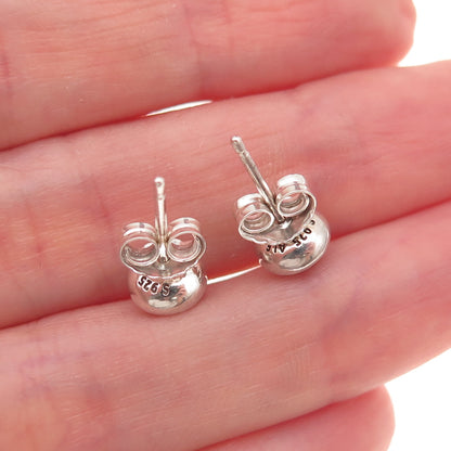 Pandora 925 Sterling Silver Blue Crystal March Birthstone Stud Earrings