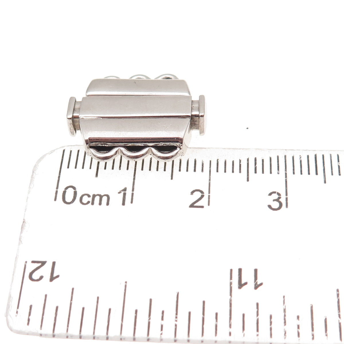 925 Sterling Silver Vintage Bracelet / Necklace Jewelry Push Lock Clasp