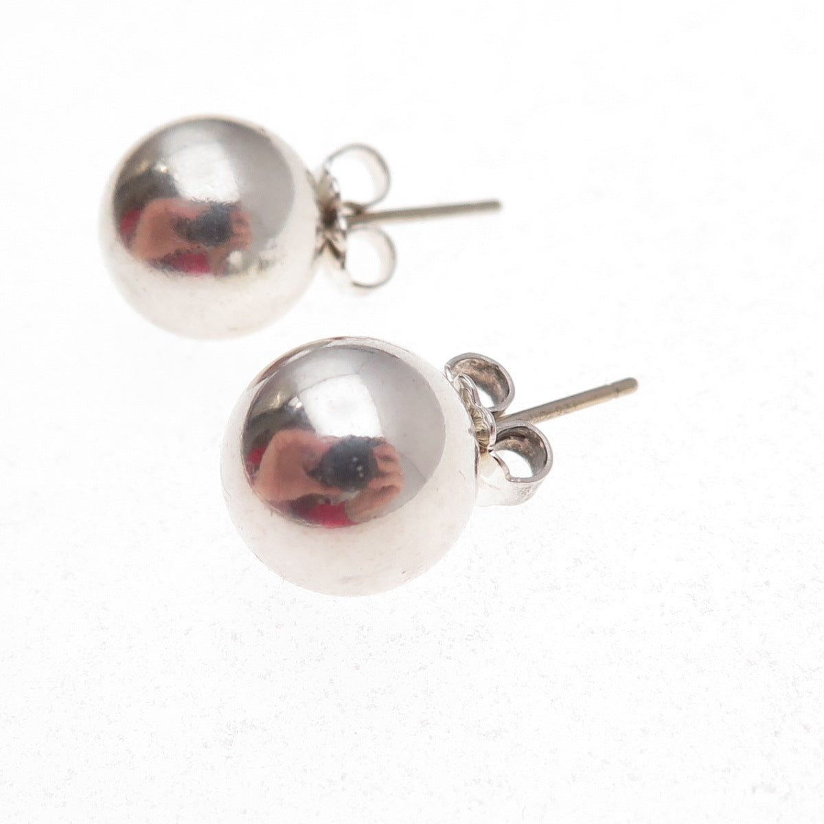 Tiffany & Co. 925 Sterling Silver Vintage HardWear 10mm Ball Stud Earrings