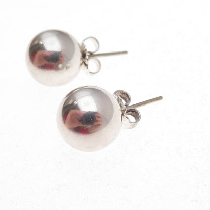 Tiffany & Co. 925 Sterling Silver Vintage HardWear 10mm Ball Stud Earrings