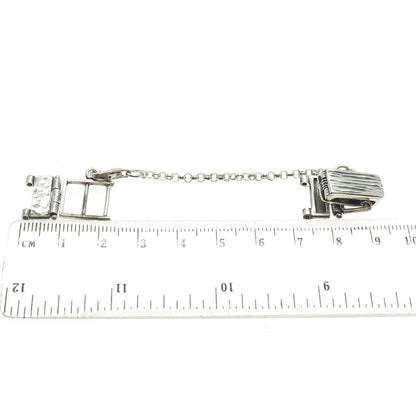 925 Sterling Silver Vintage Bracelet & Necklace Lock Clasp w/ Chain