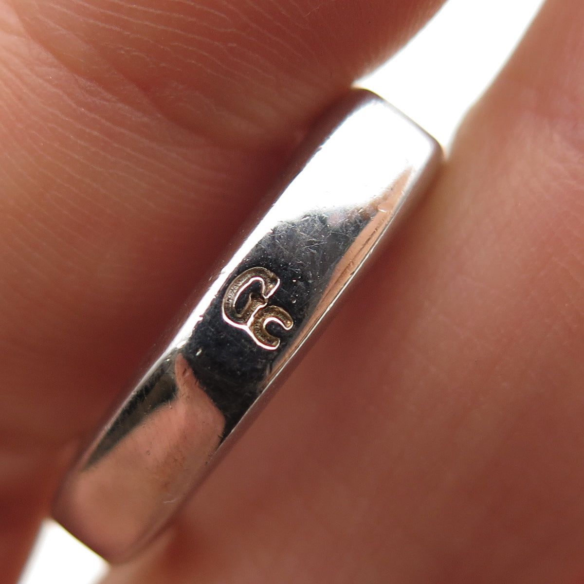 GUESS 925 Sterling Silver Real Black Onyx & MOP Reversible Ring Size 7