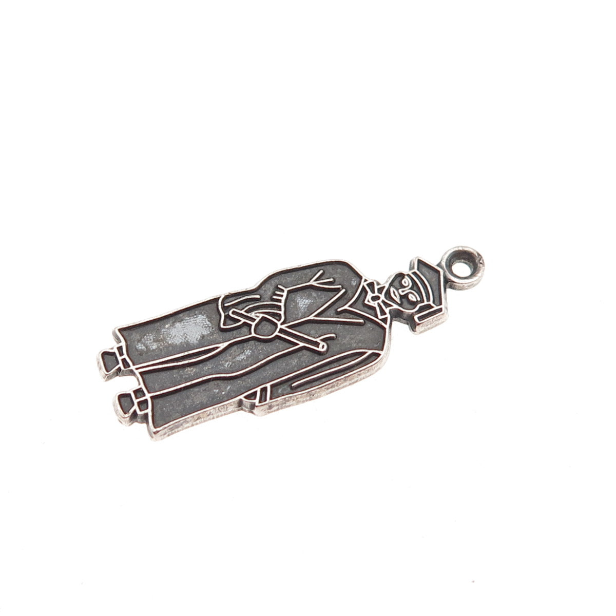 DANECRAFT 925 Sterling Silver Vintage Graduation Oxidized Charm Pendant